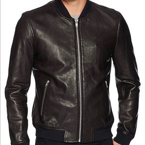Lamarque Leather Bomber Jacket